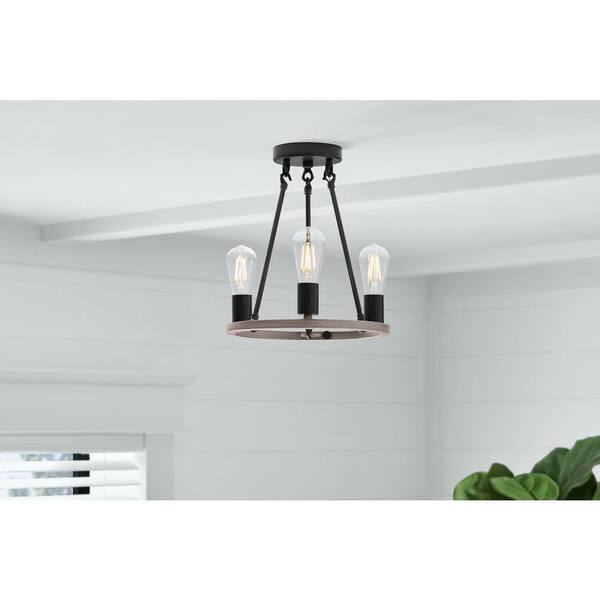 hampton bay 3 light semi flush mount