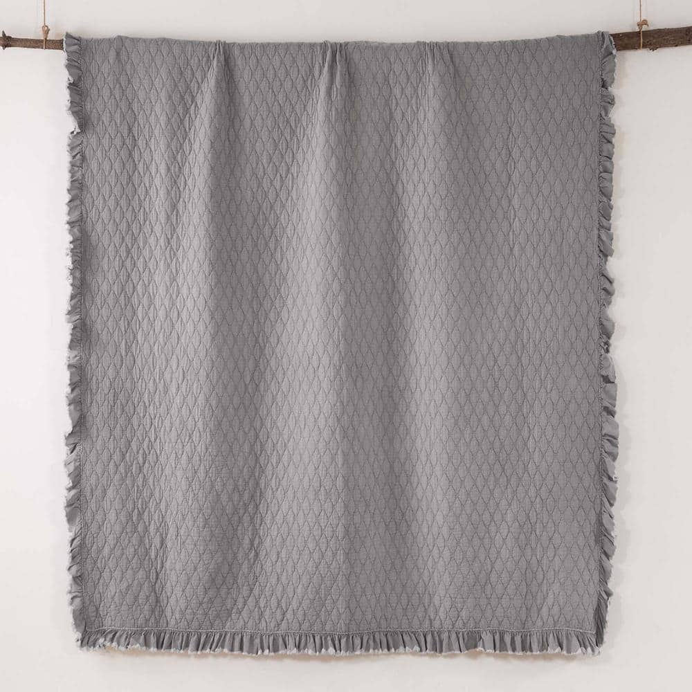 Luxurious Gray King-Size Reversible Microfiber Quilt Set