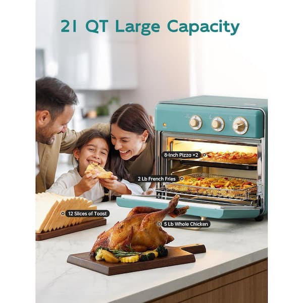 Lynzavix 21 Qt. Stainless Steel Toaster Oven with Air Fryer