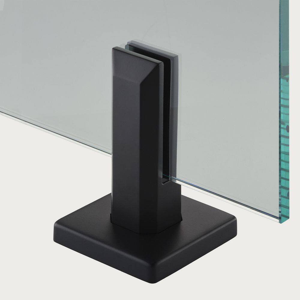 3.8 in. x 3.8 in. x 6.3 in. Black Stainless Steel Square Baseplate Glass Railing Spigot for 1/2 in. Glass Thickness price history on PriceWatchPro