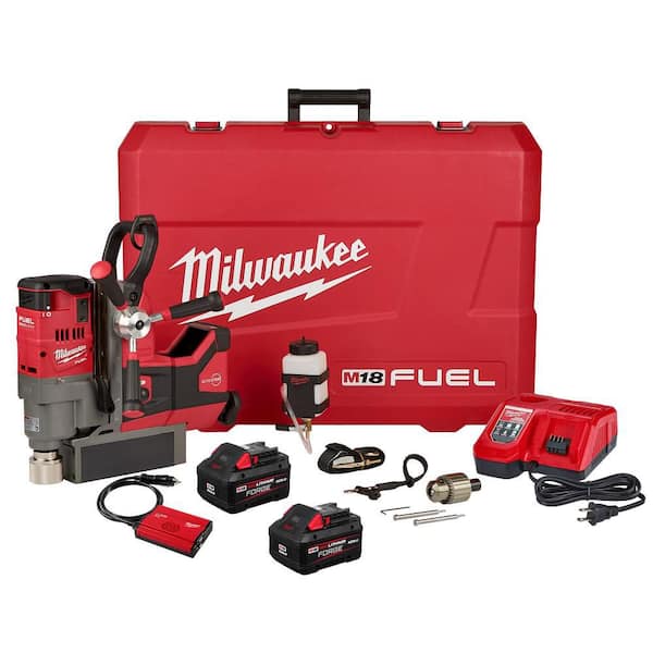M18 FUEL 18V Lithium-Ion Brushless Cordless 1-1/2 in. Lineman Magnetic Drill High Demand Kit w/ Two 8.0Ah Batteries