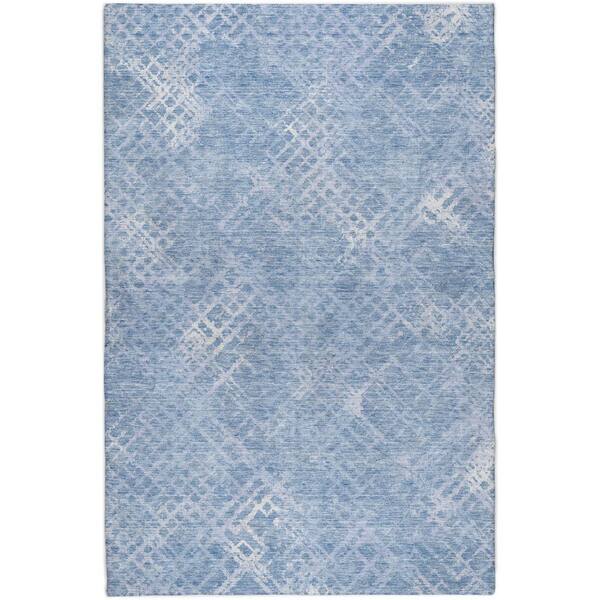 Dream Shag Premium Machine Washable Abstract ADS825 Sky 10 ft. x 14 ft. Area Rug