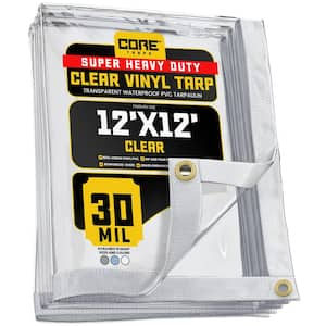 12ft. X ft. 12 Clear Extreme Heavy Duty 30 Mil Vinyl Tarp