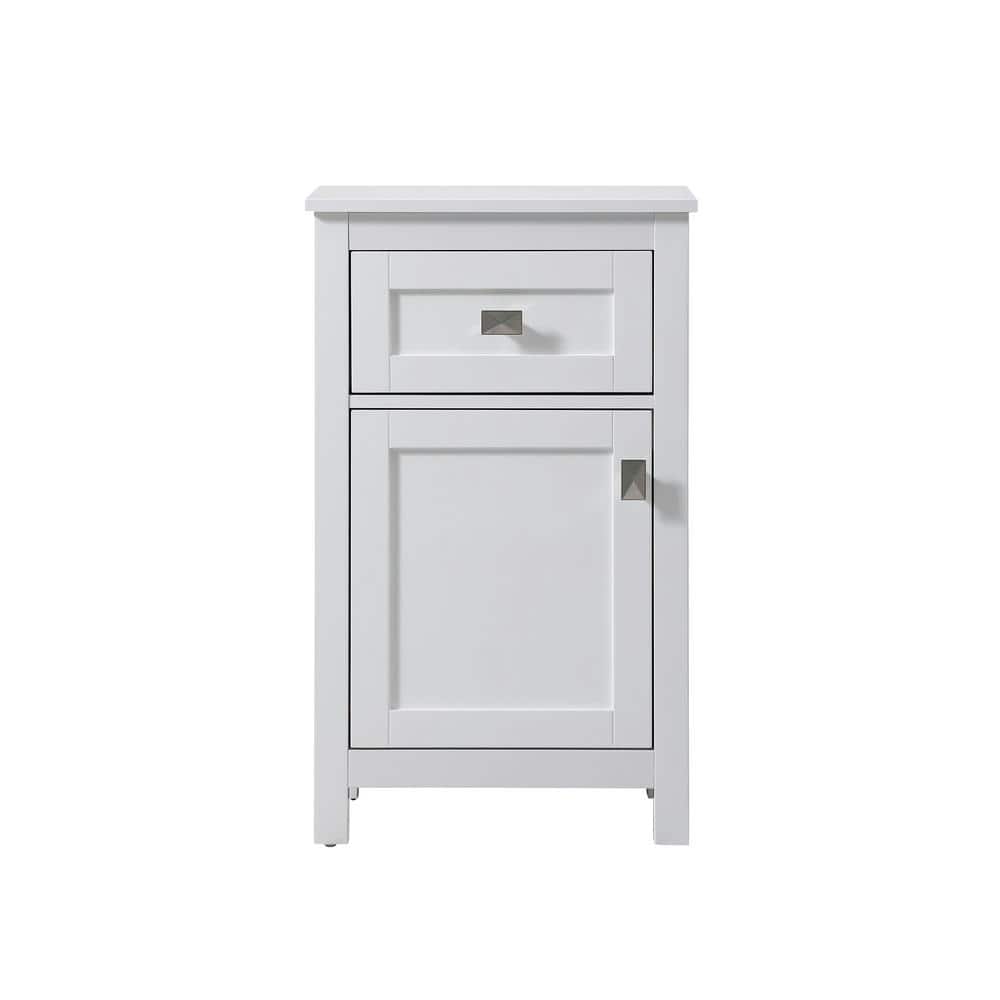 Timeless Home 18 in. W x 13 in. D x 30 in. H White Freestanding Linen Cabin