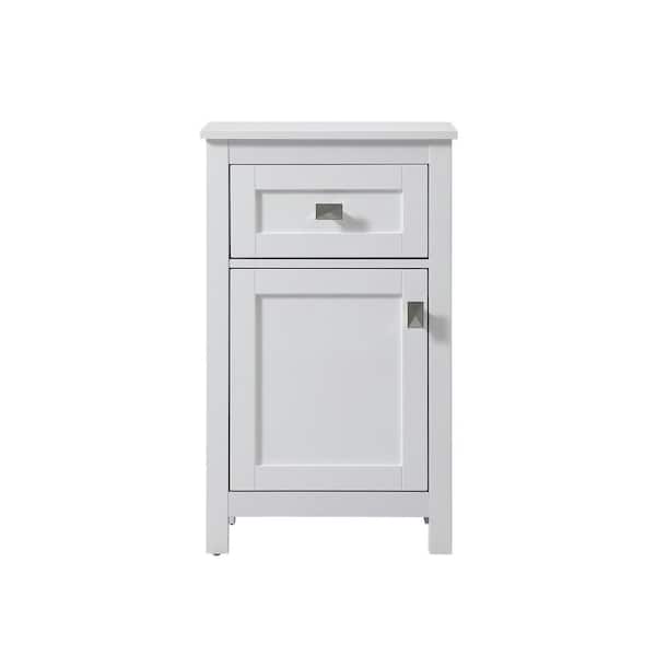 Timeless Home 18 in. W x 13 in. D x 30 in. H White Freestanding Linen Cabinet