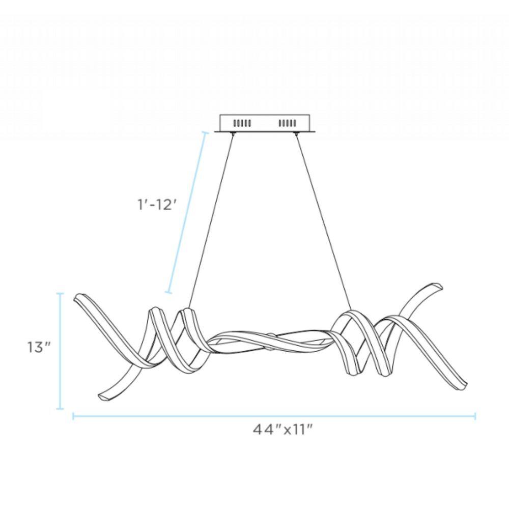 Munich 36" Wood and Aluminum LED Chandelier