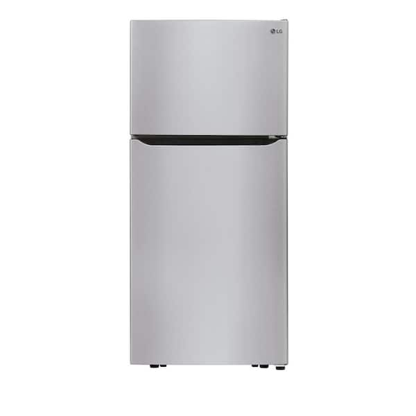 LG 30 in. W 20 cu. ft. Top Freezer Refrigerator w/ LED Lighting, SmartDiagnosis and Multi-Air Flow in Stainless Steel