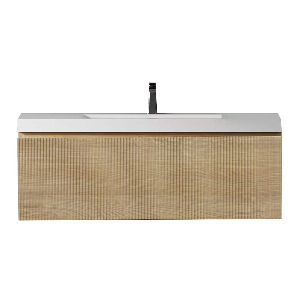 42 in. Single Sink Floating Brown Bath Vanity with White Resin Sink Top Assembled price history on PriceWatchPro