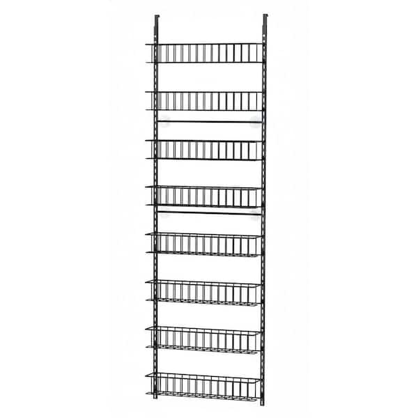 8-Tier Metal Over the Door Pantry Organizer Rack for Kitchen Bathroom Laundry Room Home Office Storage