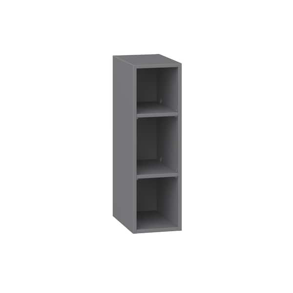 J COLLECTION Bristol Slate Gray Assembled Base Open Kitchen Cabinet (9 in. W X 30 in. H X 14 in. D)