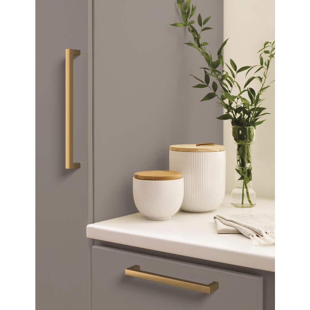 Champagne Bronze Modern Bar Cabinet Pull with Mounting Hardware