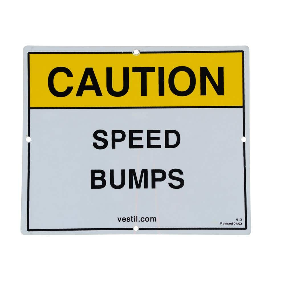 Vestil 11.75 in. x 9.75 in. Reflective Speed Bump Sign SBS-1012 - The Home  Depot