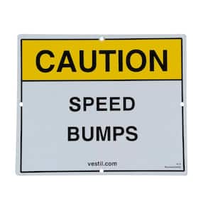 11.75 in. x 9.75 in. Reflective Speed Bump Sign