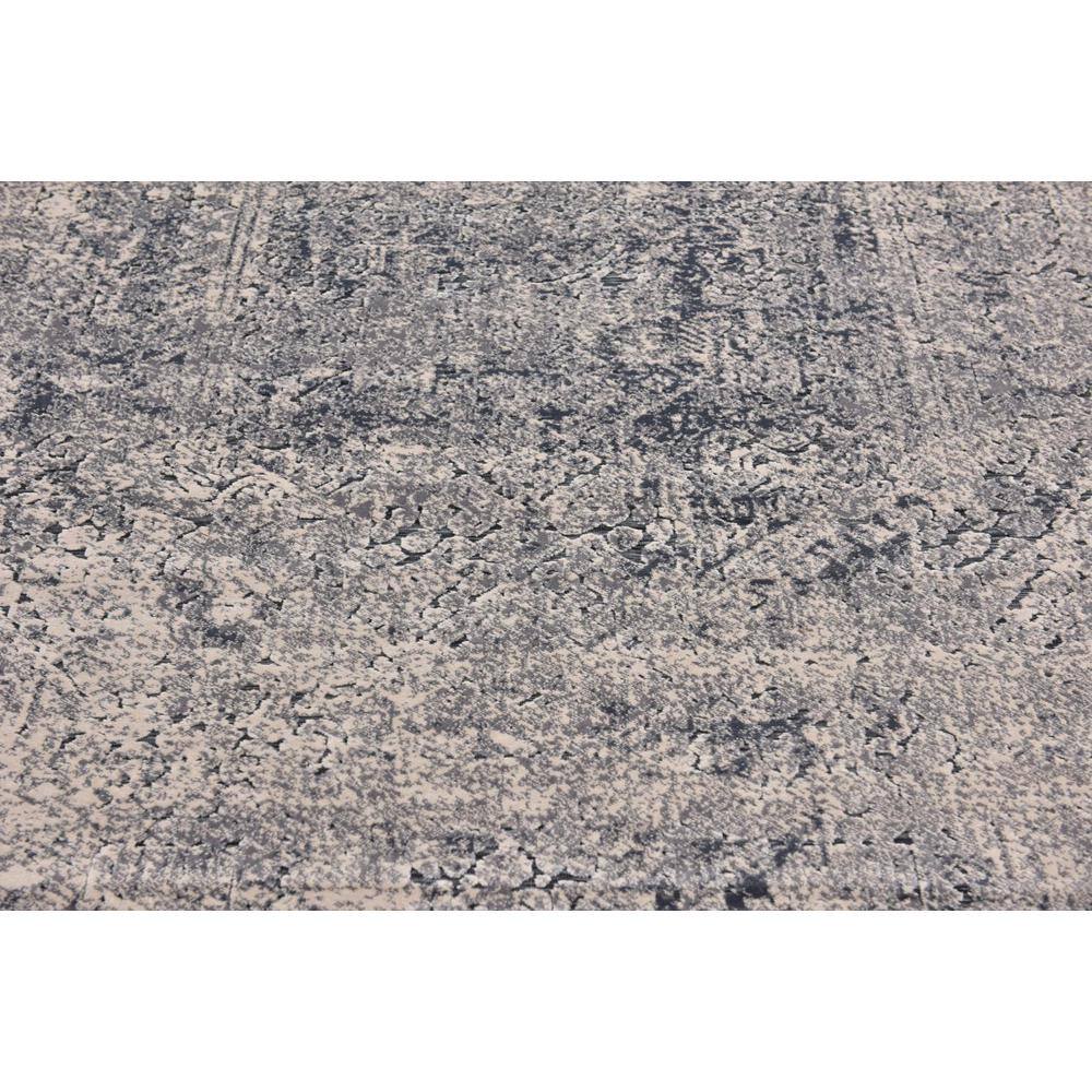 Gray Square Stain-Resistant Synthetic Indoor Rug