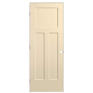 30 in. x 80 in. 3-Panel Winslow Right-Hand Hollow Core Golden Haystack Molded Composite Single Prehung Interior Door