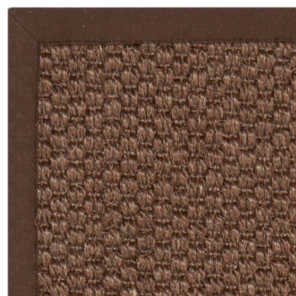 Chocolate Brown Cotton Tufted Runner Rug with Non-slip Backing
