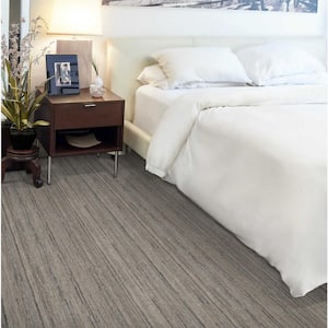 Drifting - Cliffside - Brown 15 ft. 65 oz. Polyester Texture Installed Carpet