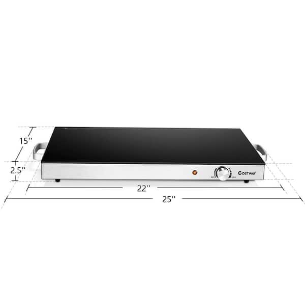Stainless Steel Warming Hot Plate - Keep Food Warm w/ Portable Electric  Food Tray Dish Warmer w/ Black Glass Top, For Restaurant, Parties, Buffet  Serving, Table or Countertop Use - NutriChef AZPKWTR15 