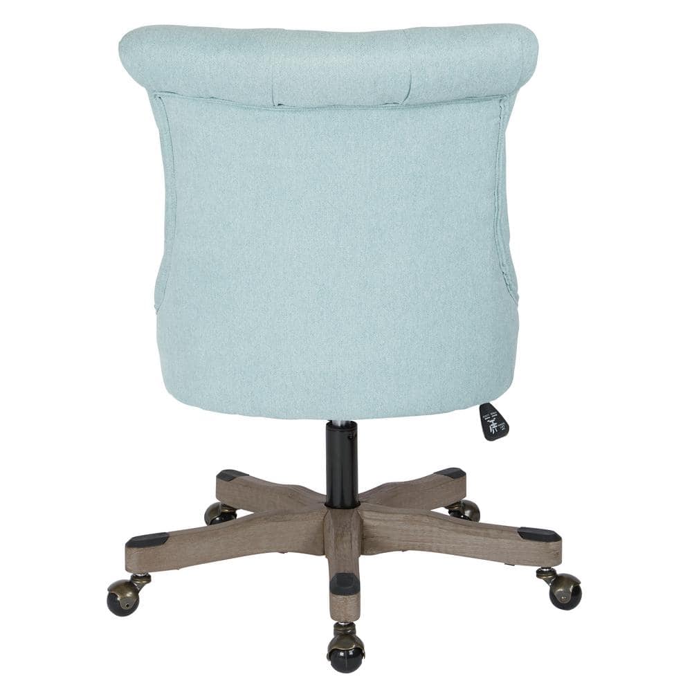 Mist Fabric Armless Swivel Office Chair