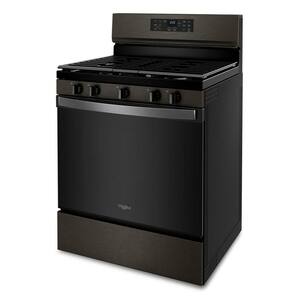 5 cu. ft. Gas Range with Air Fry Oven in Black Stainless