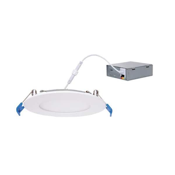EarthTronics 4 in. 2700K-5000K CCT Selectable 650 Lumens Dimmable Integrated LED Recessed Light Kit (6-Pack)