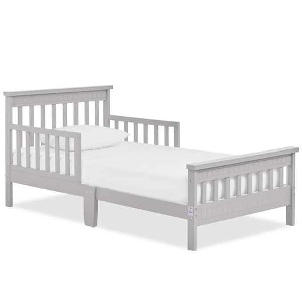 Dream On Me Grey JPMA andGreenguard Gold Certified San-Fran Toddler Bed made with Sustainable New Zealand Pinewood