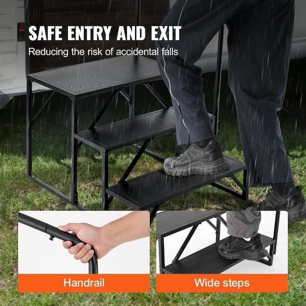 Automatic Steps VEVOR RV Steps 2-Step Electric Retractable RV Stairs DC ...