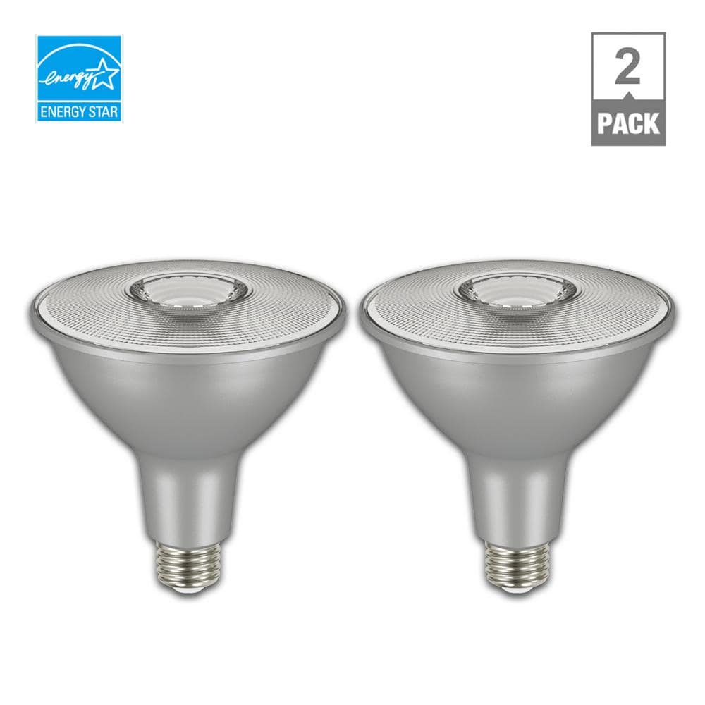 EcoSmart 120-Watt Equivalent PAR38 Dimmable Flood LED Light Bulb Daylight (2-Pack) -  A20PR38120WES52