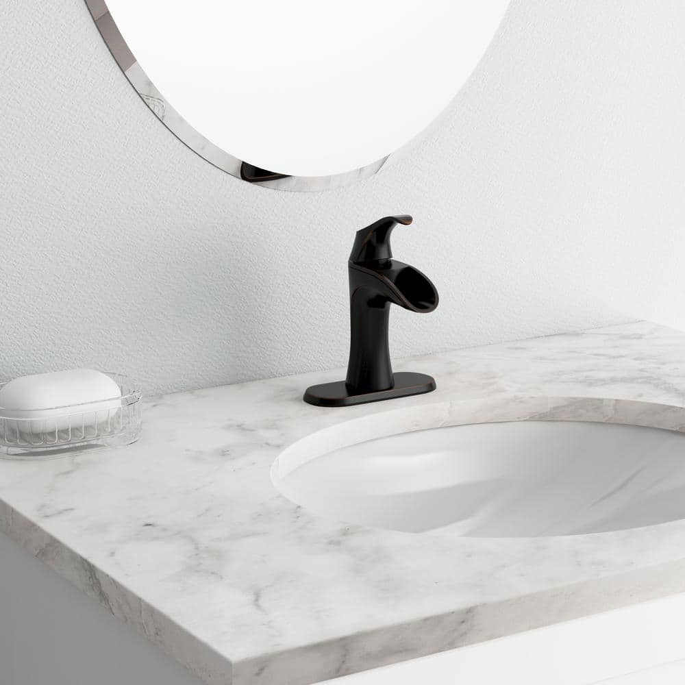 Tuscan Bronze Single-Handle High Arc Bathroom Faucet