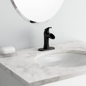 Brea Single Handle Single Hole Bathroom Faucet with Deckplate in Tuscan Bronze