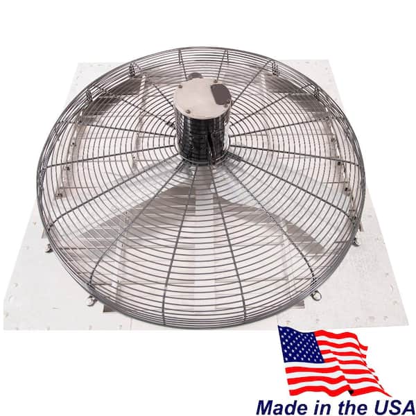 8860 CFM Shutter Exhaust Fan Wall Mounted, 36 in. Propeller