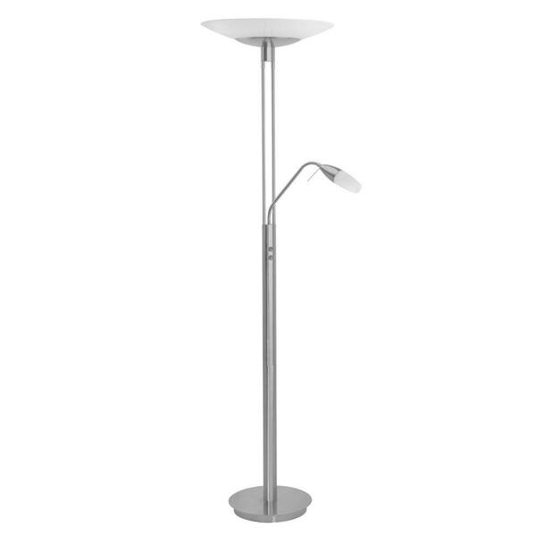 EGLO Turn 71 in. 3-Light Matte Nickel Floor Lamp