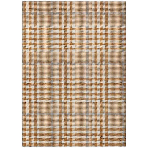 Chantille Machine Washable Indoor/Outdoor Abstract ACN1054 Paprika 10 ft. x 14 ft. Area Rug