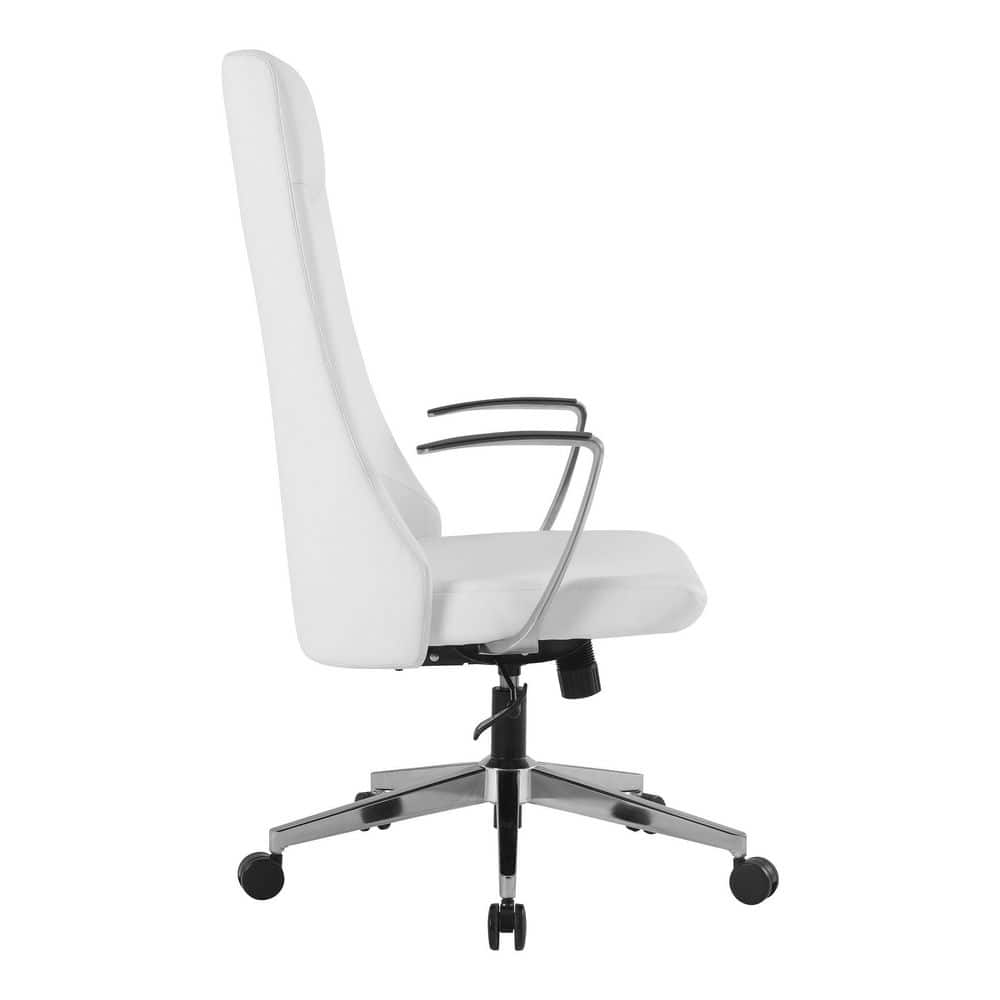Dillon Snow High-Back Swivel Office Chair with Metal Base