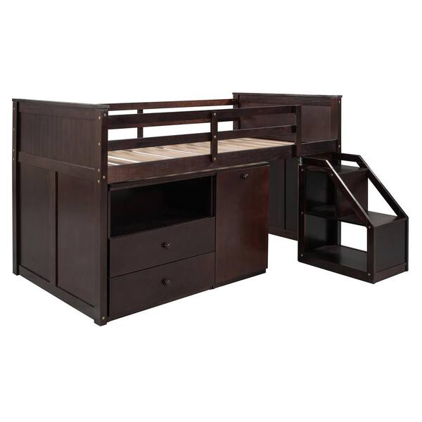low study loft bed full size