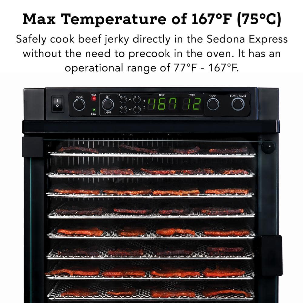 Sedona Express 11-Tray Black Stainless Steel Food Dehydrator