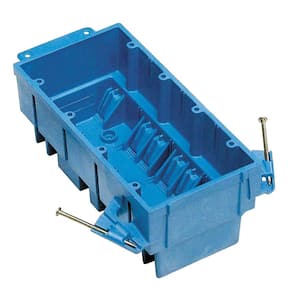 4-Gang 69 cu. in. Hard Shell PVC New Work Electrical Box