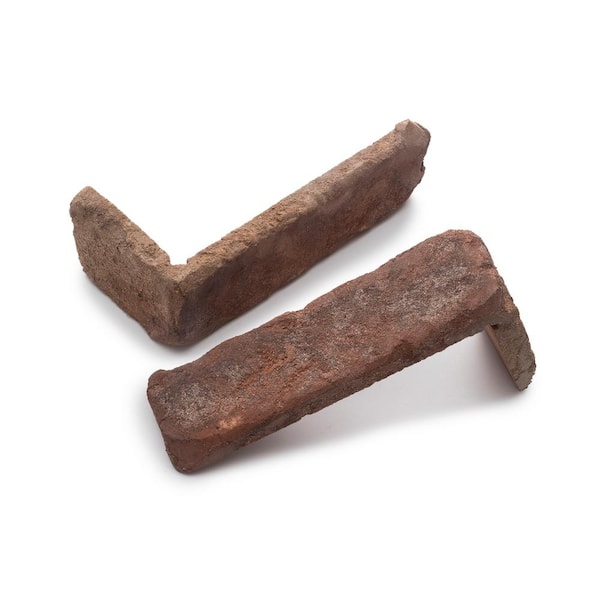 Old Mill Brick 7.625 in. x 2.25 in. x 0.625 in. Chestnut Thin Brick Singles - Corners (Box of 18