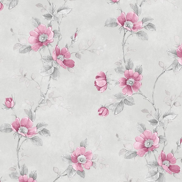 Poppy Vinyl Roll Wallpaper (Covers 56 sq. ft.)
