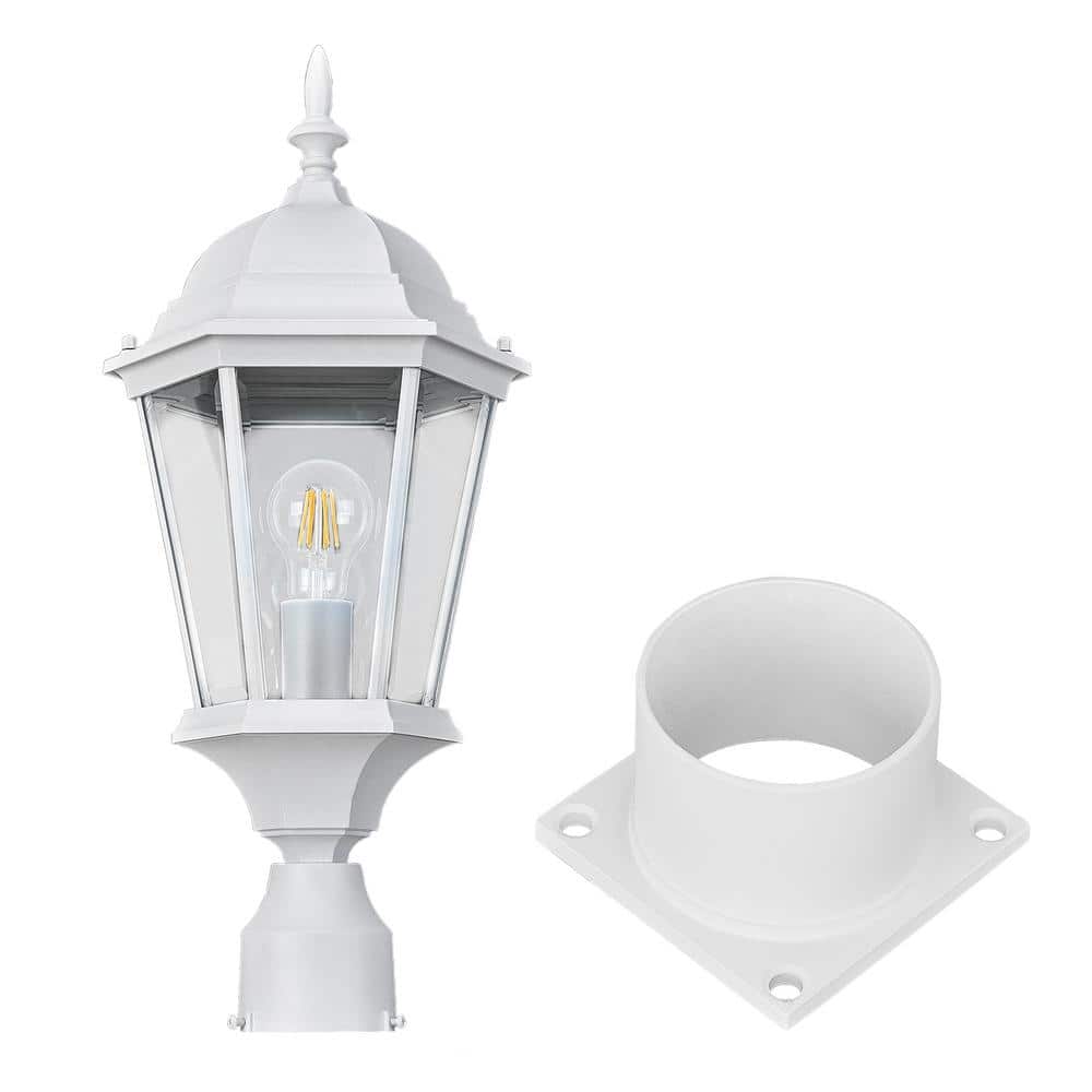 Oak Creek 21 in. 1-Light White Aluminum Hardwired Outdoor Weather Resistant