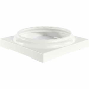 6 in. Gloss White Aluminum Standard Capital and Base with Feature for Endura-Aluminum Fluted Round Columns (Split)