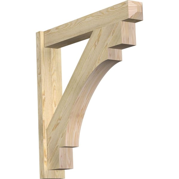 Ekena Millwork 6 in. x 36 in. x 36 in. Merced Craftsman Rough Sawn Douglas Fir Outlooker