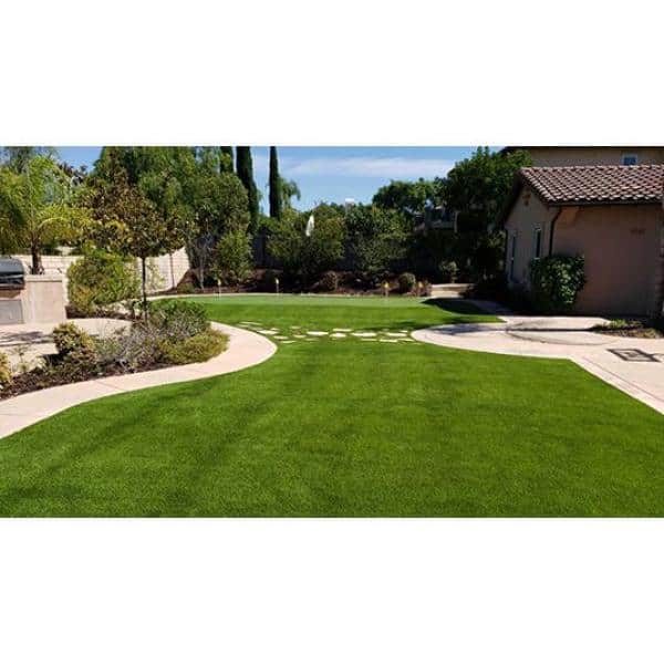 TURF DISTRIBUTORS Eco 82 Lime Green 15 ft. Wide x Cut to Length Artificial Grass Carpet