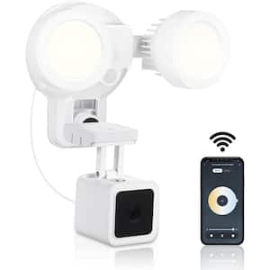 3-in-1 Smart Floodlight for Wyze Cam V3 with Charger and Mount White (Camera Not Included)