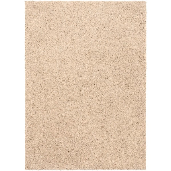 Well Woven Juni Halden Solid Ivory 5 ft. 3 in. x 7 ft. 3 in. Nordic Thick Area Rug