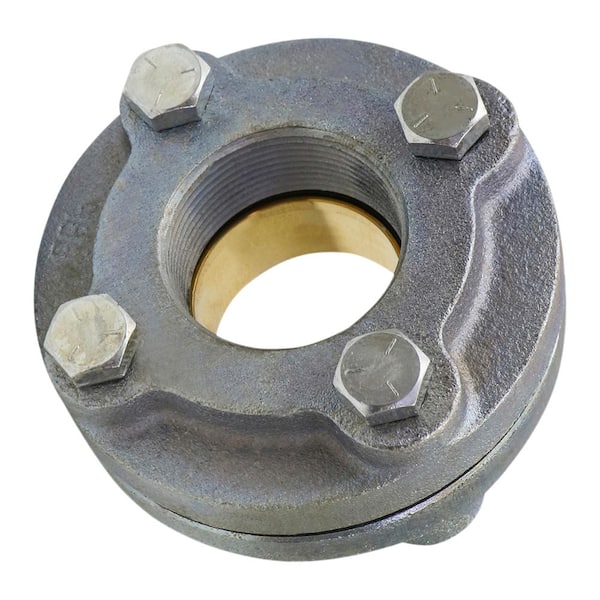 PLUMBFLEX 3 in. Female x Sweat Flanged Dielectric Union Galvanized Cast Iron x Lead Free Brass Union Fitting