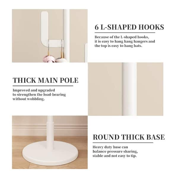 Angel Sar Walnut Unique Design Cactus Standing Coat Rack