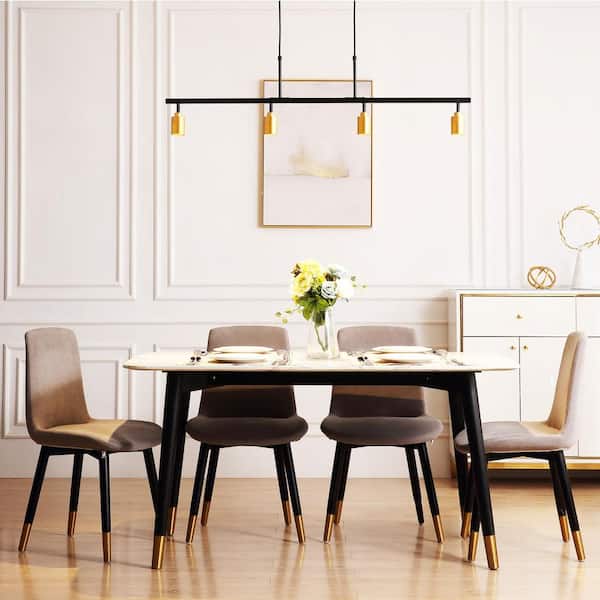7-Watt 3000K 4-Bulb 1960 Lumens Gold Spot Light Hanging LED Fixed Track Pendant Light