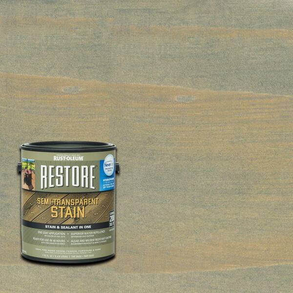 Rust-Oleum Restore 1 gal. Semi-Transparent Stain Gainsboro with NeverWet