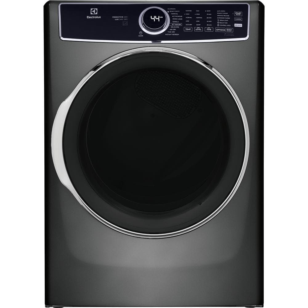 8 cu. ft. Titanium Front Load Perfect Steam Gas Dryer with Predictive Dry and Instant Refresh